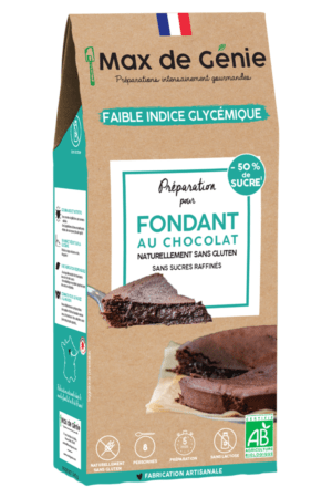 Préparation pour fondant au chocolat sans gluten