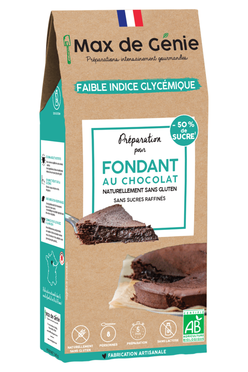 Préparation pour fondant au chocolat naturellement sans gluten