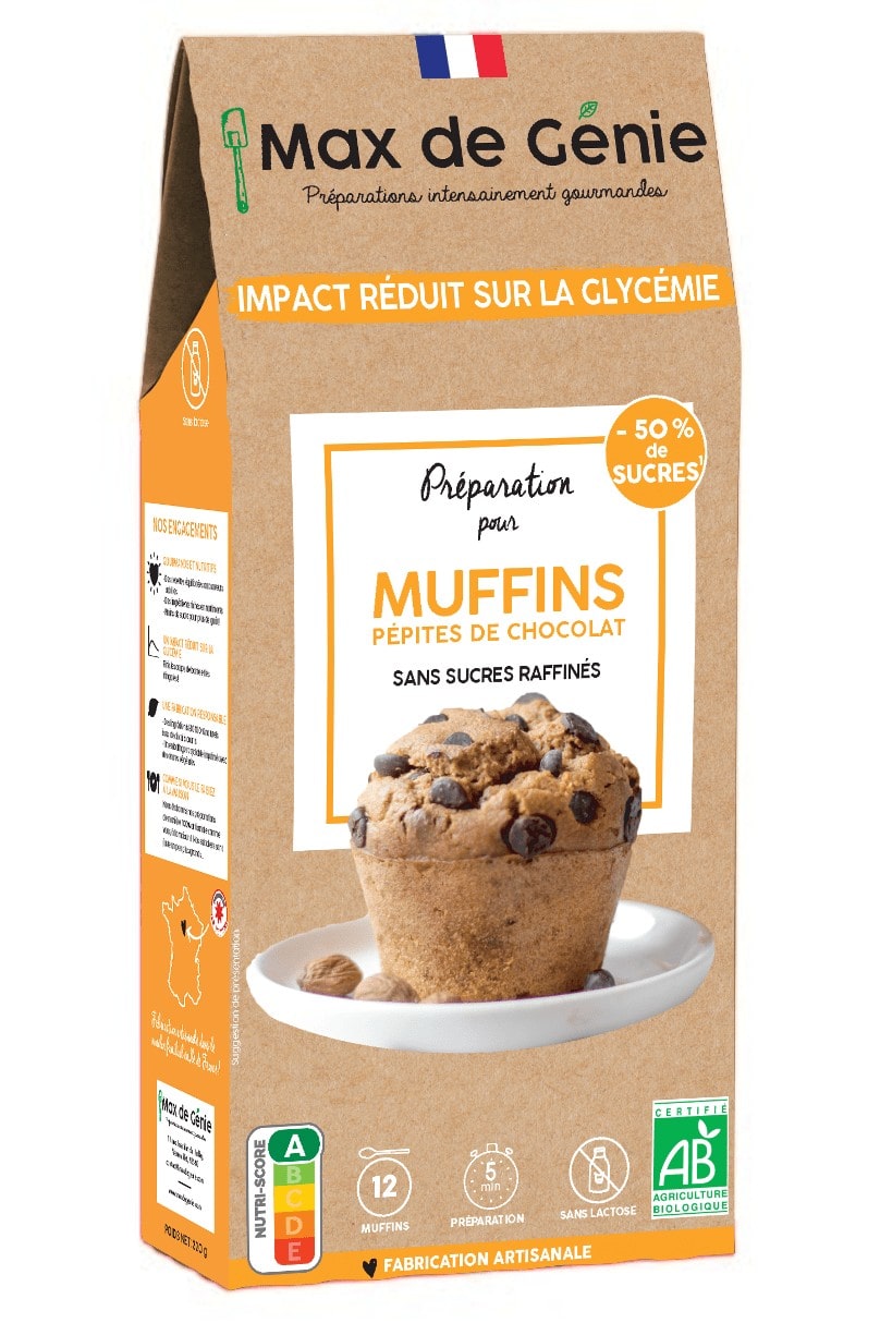 Photo site internet Muffins aux pépites de chocolat Max de Génie