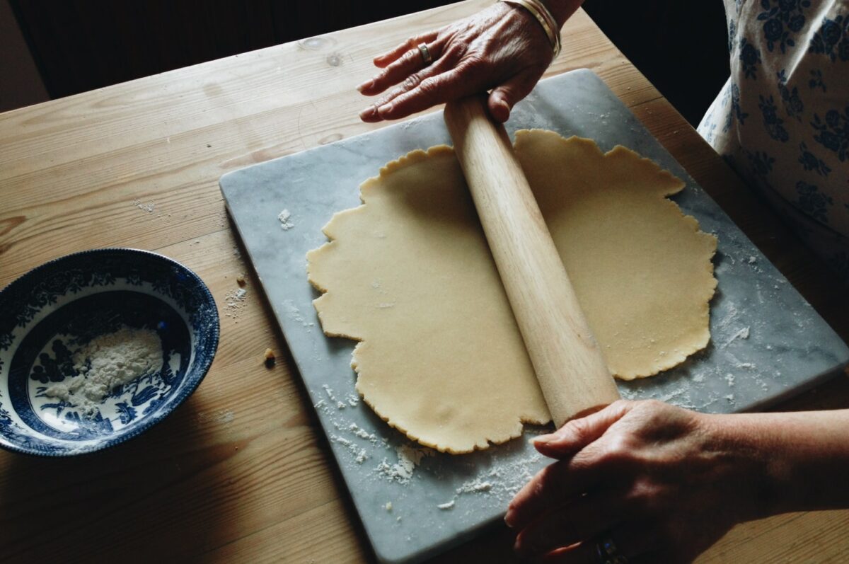 pâtisserie pâte étalée au rouleau