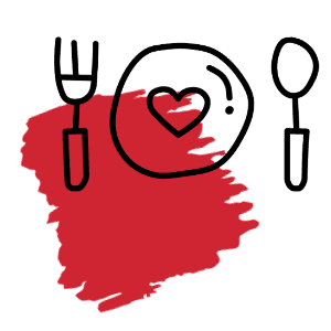 icône assiette coeur