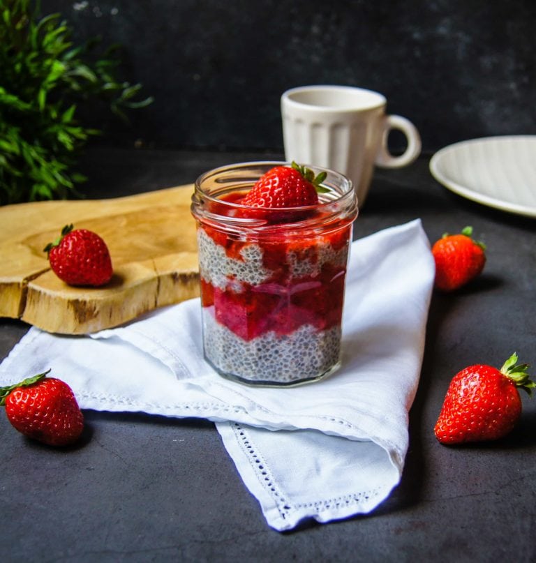 Chia pudding aux fraises