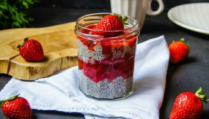 Recette de chia pudding aux fraises