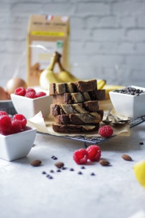 Présentation produit banane bread tranché