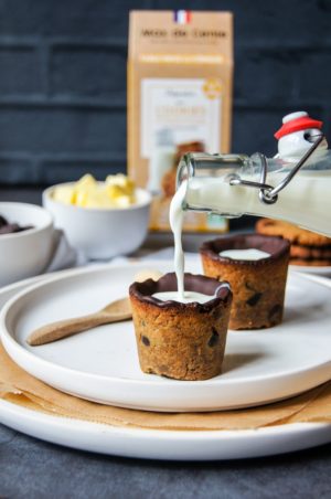 Cookies shot avec du lait