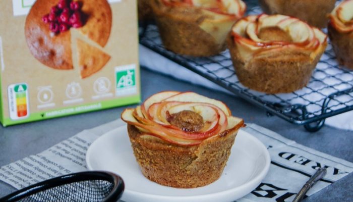 Recette de gâteau moelleux roses de pommes