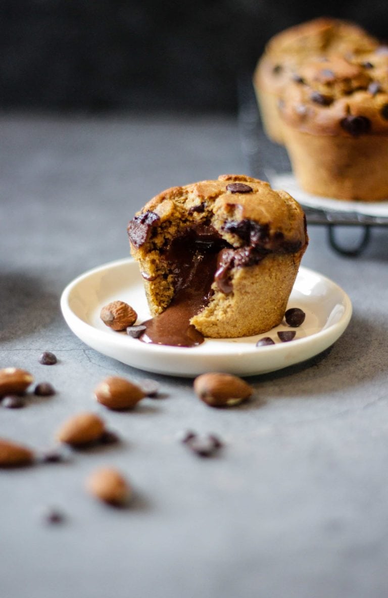 Muffin aux pépites de chocolat coeur coulant