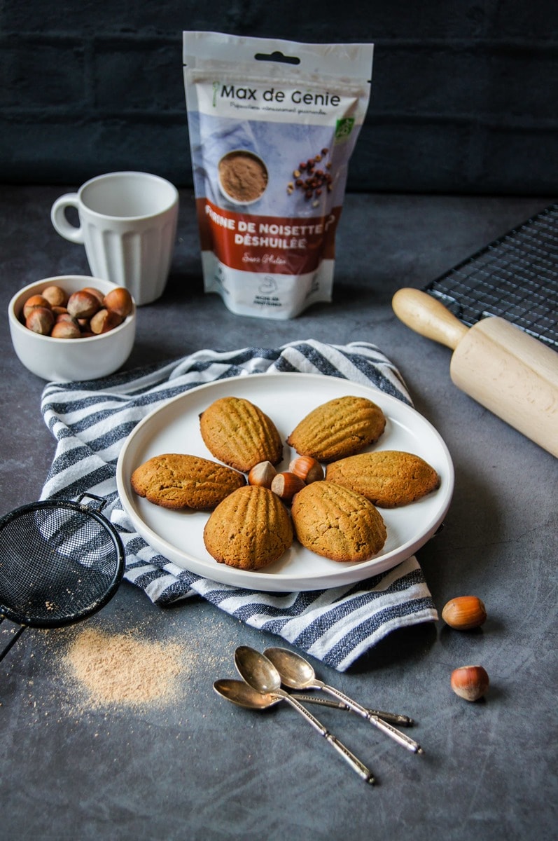 madeleines à la farine de noisette