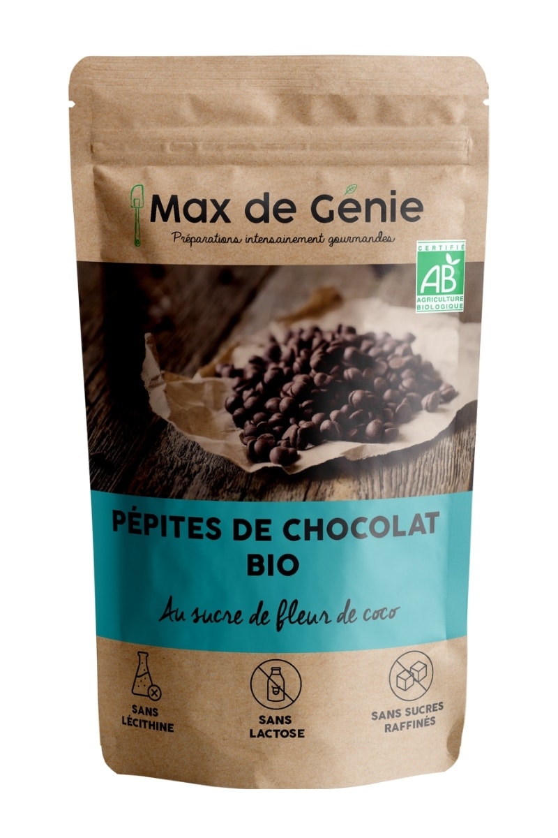 Pépites de chocolat bio au sucre de coco (150g) - Max de Génie
