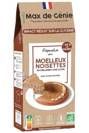 Préparation pour moelleux aux noisettes sans gluten