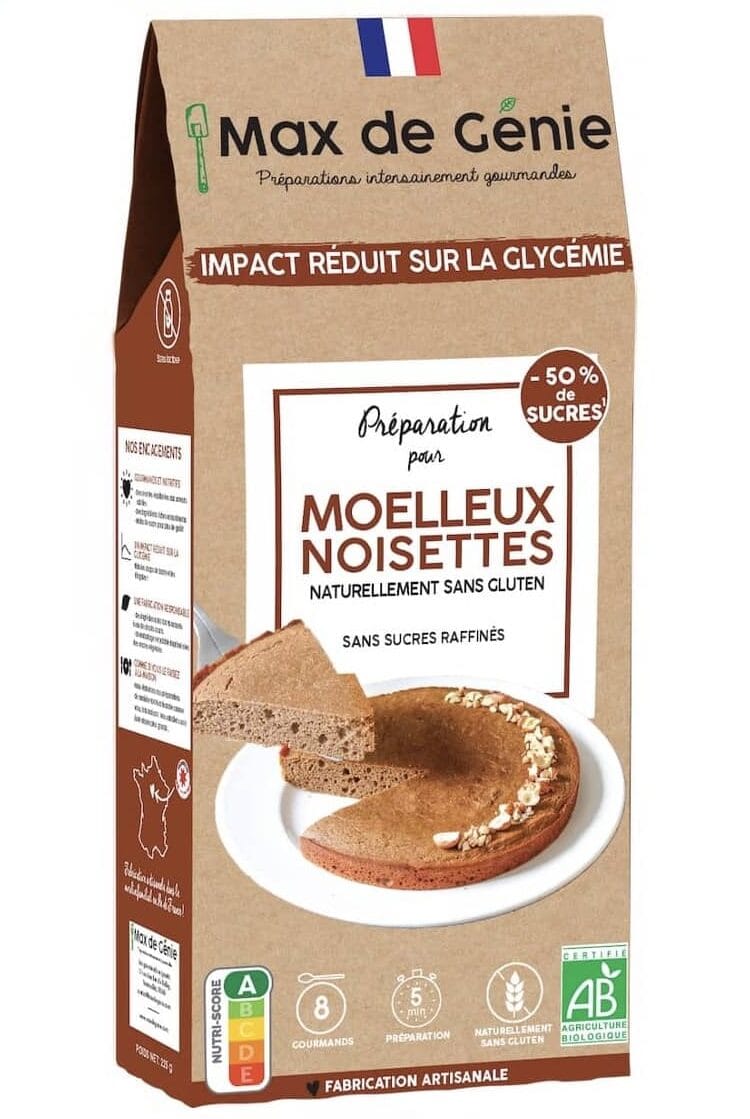 Préparation pour Moelleux Noisette Naturellement sans Gluten Max de Génie