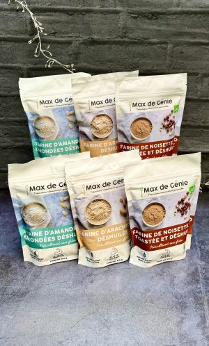 Pack farines : amande, noisette et cacahuète