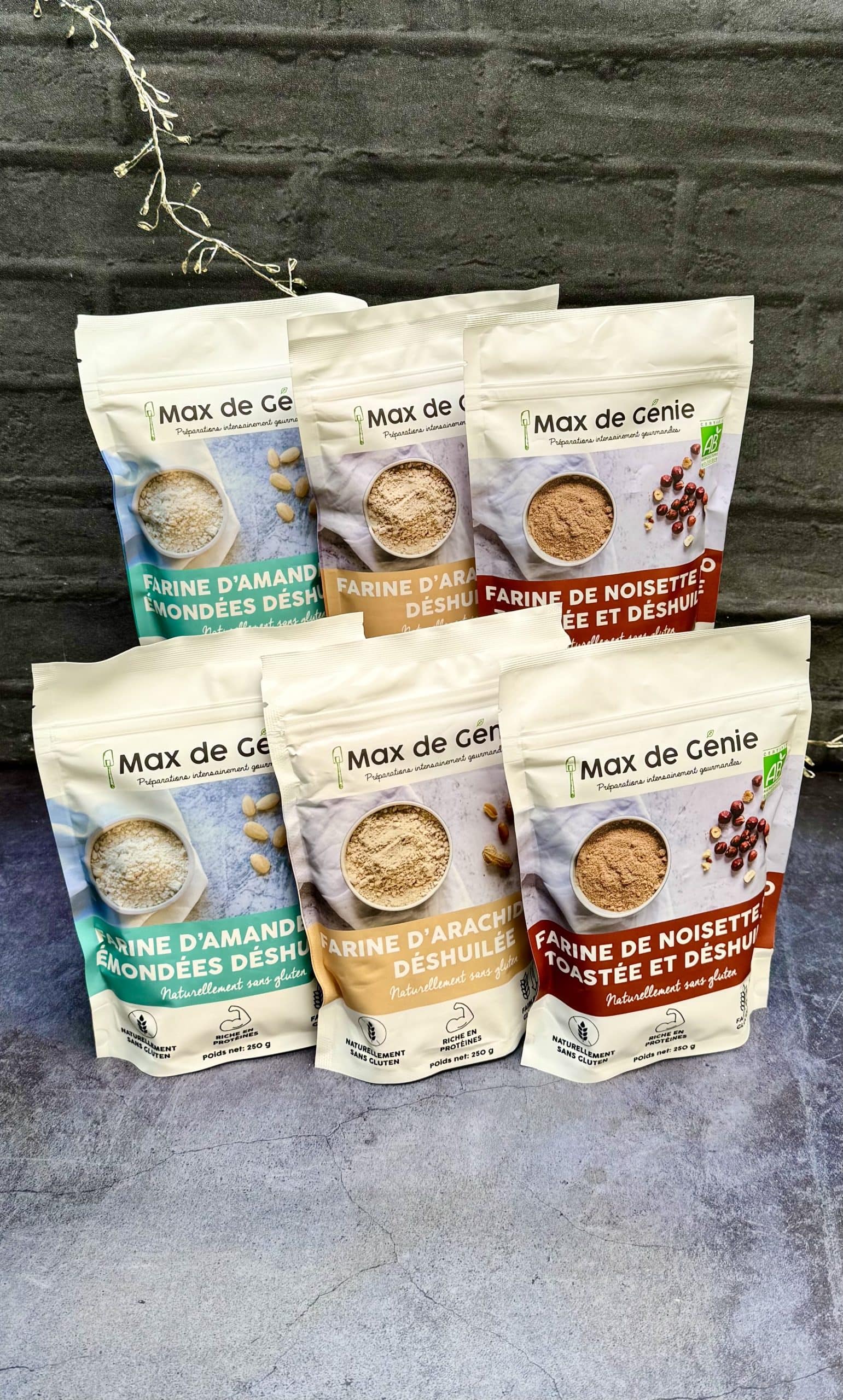Packs farines bio déshuilées