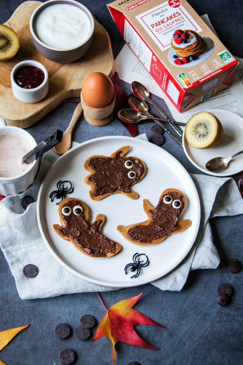 Pancakes fantômes d'Halloween