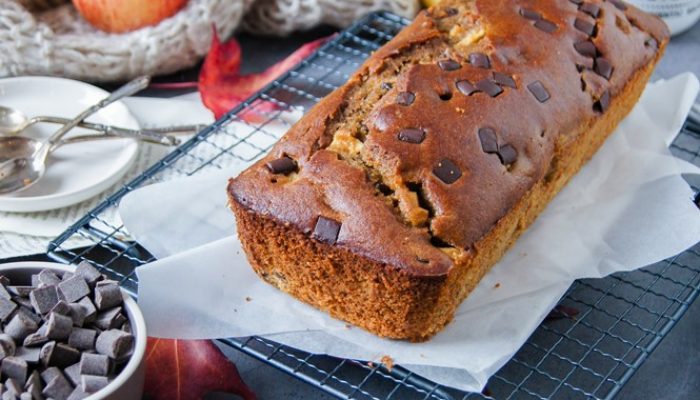 Recette de cake pommes et chocolat