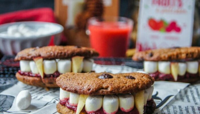 Recette Halloween de cookies dentiers de Dracula IG bas