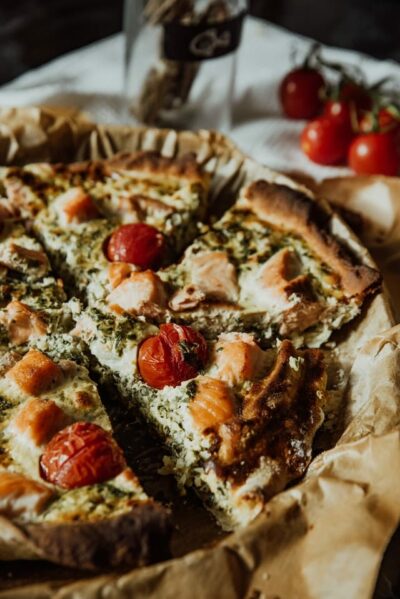 tarte au saumon et tomates