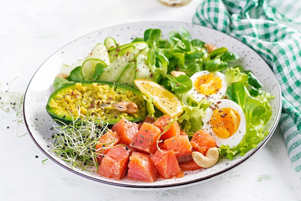 Assiette repas cétogène