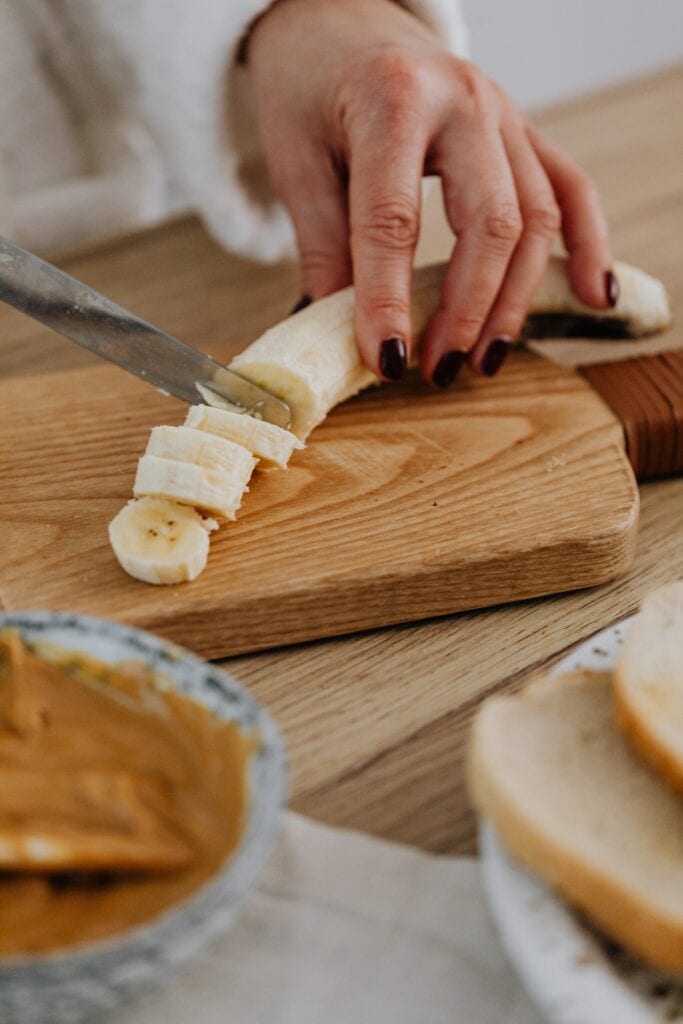 banane et beurre de cacahuète