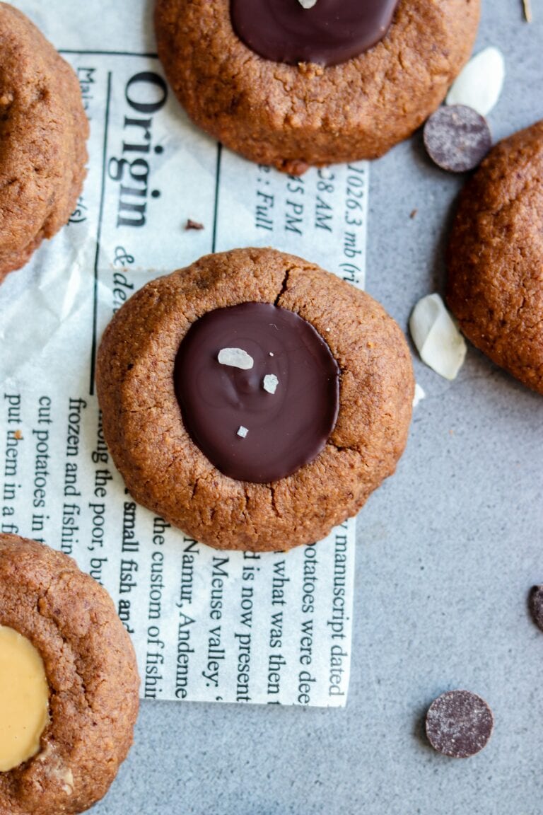 Biscuits thumbprint farine de cacahuète