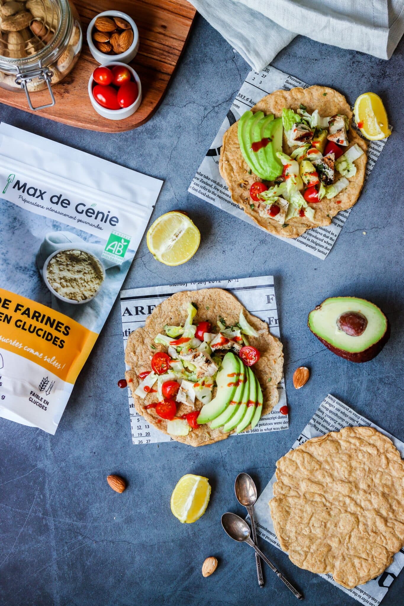 Recette de tortillas keto Max de Génie