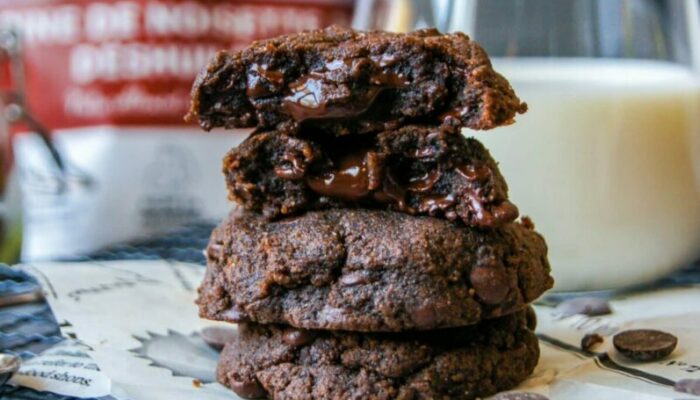 Recette de cookies noisette coeur coulant chocolat faibles en glucides