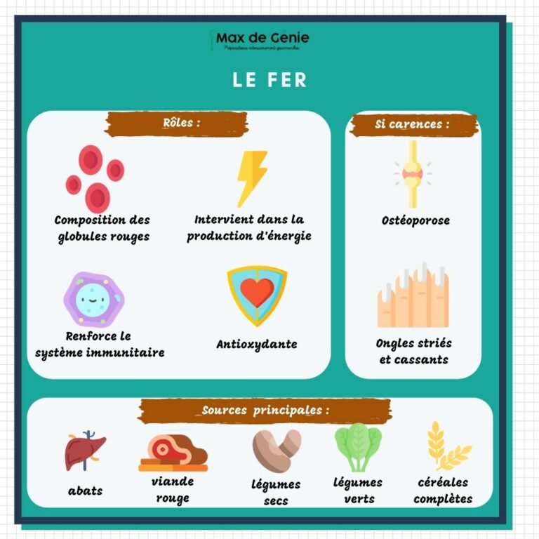 Fer roles carences et sources