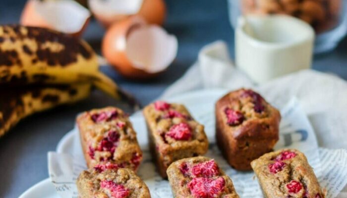 Recette mini banana bread aux framboises