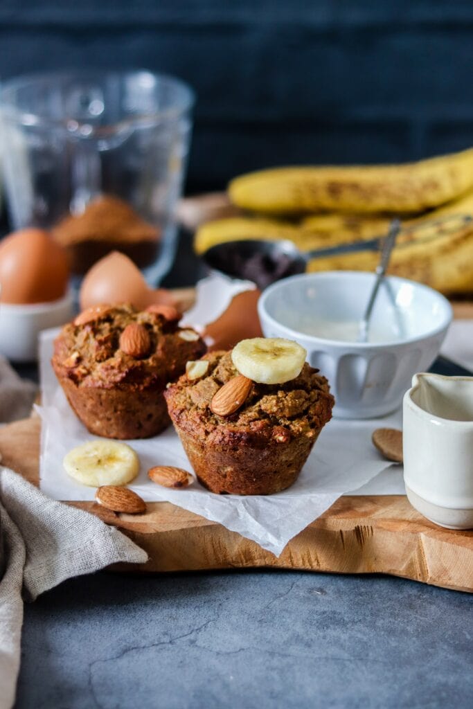 Mini banana bread amandes