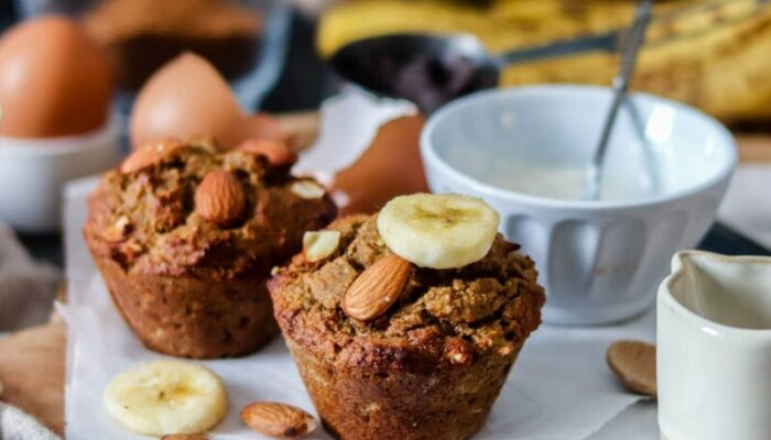 Recette de banana bread aux amandes version muffins