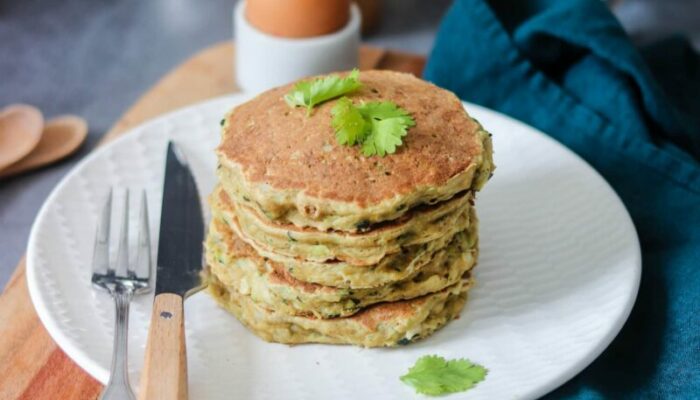 Recette de pancakes salés à la courgette