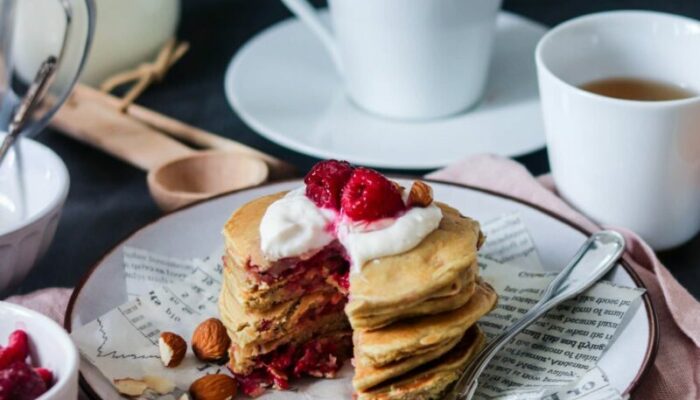 Recette de pancakes fourrés à la framboise