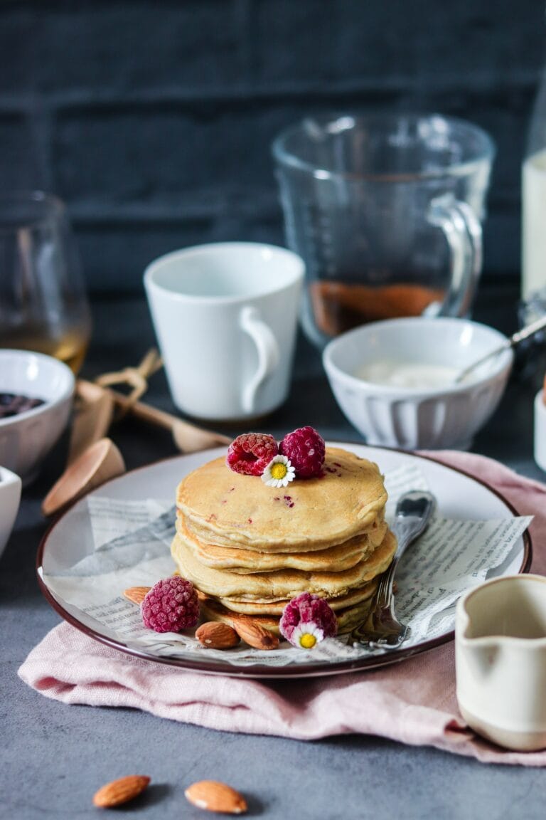 Pancakes fourrés framboises