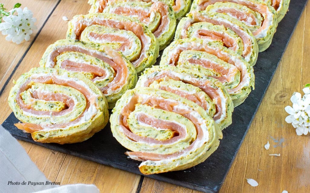 Roulé courgette au saumon - Photo Paysan Breton