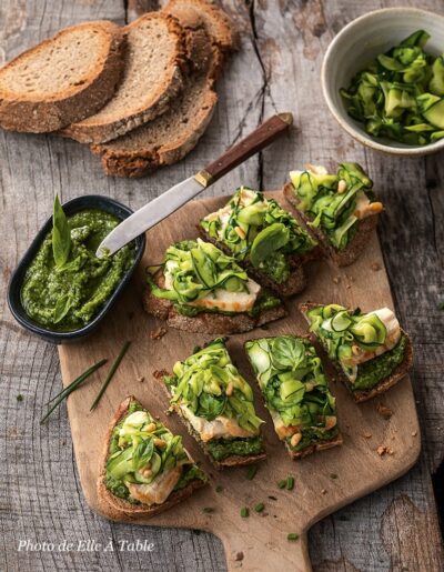 Toast pesto dinde parmesan - Photo Elle