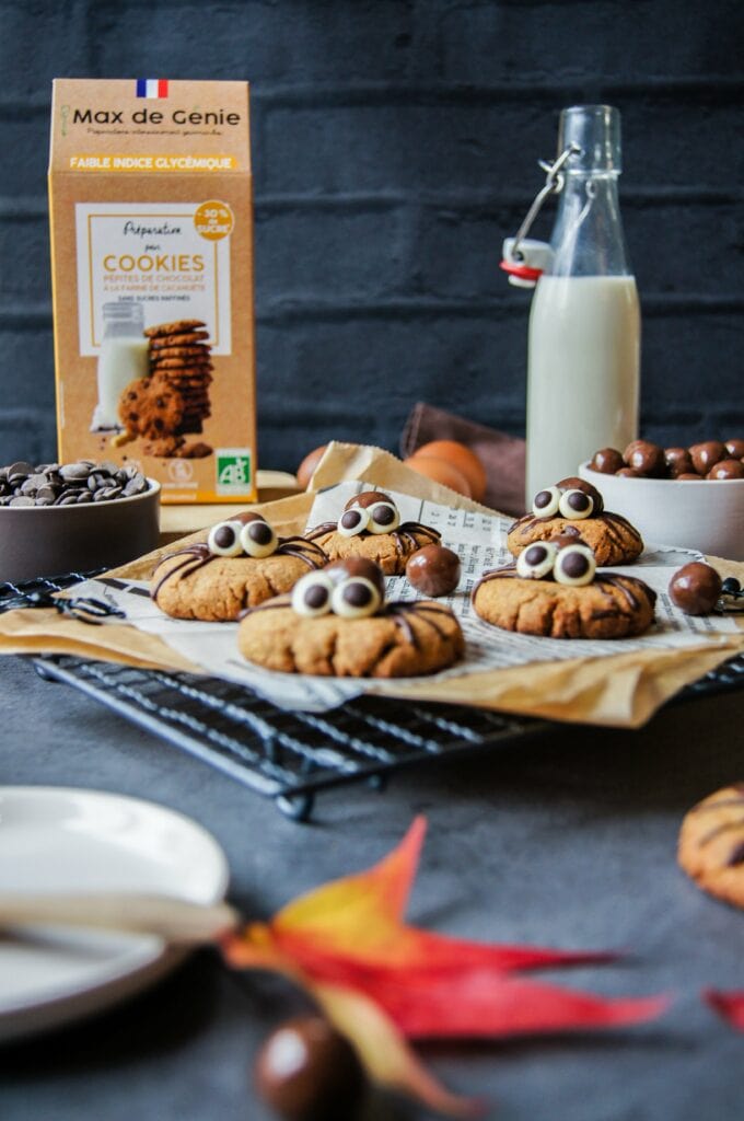 Cookies araignées d'Halloween à la cacahuète