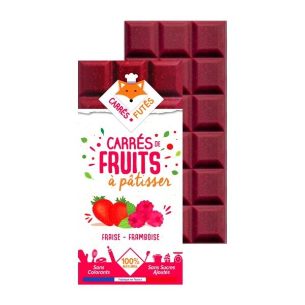 Tablette fraise framboise carrés futés