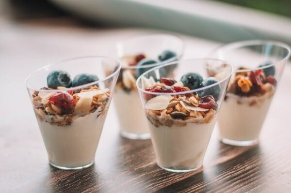 verrines de yaourt et granola