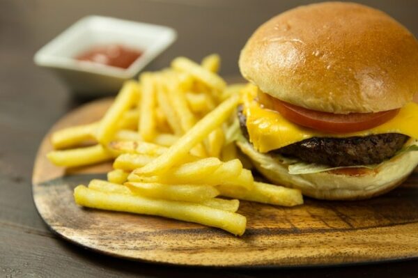 fastfood burger frites