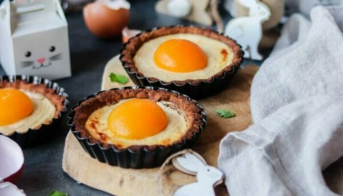 Recette de cheesecake façon oeuf au plat pour Pâques