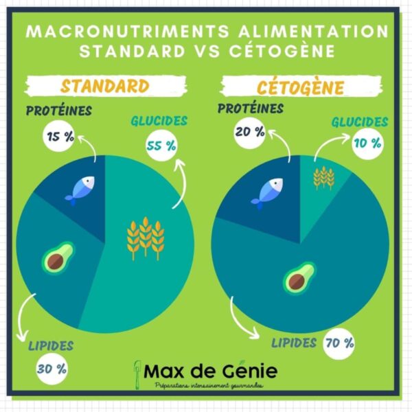 infographie macro alimentation classique vs keto