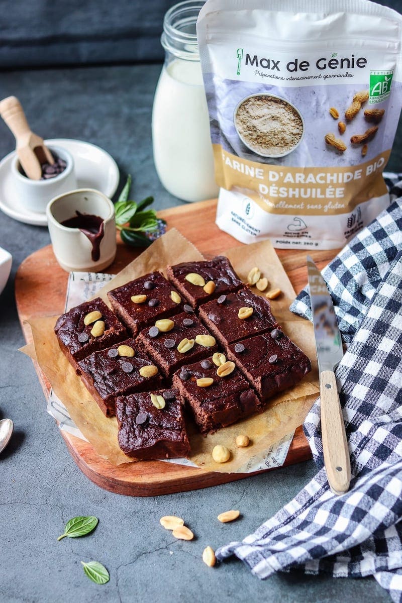 Fondant choco cacahuète farine arachide