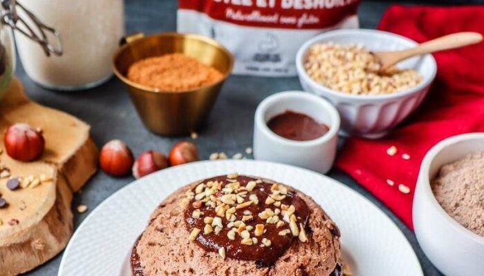 Recette de bowl cake praliné sans gluten