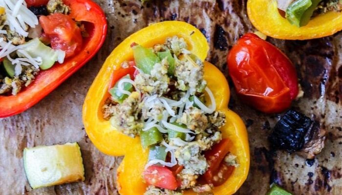 Recette veggie et IG bas de poivrons farcis à l’Italienne