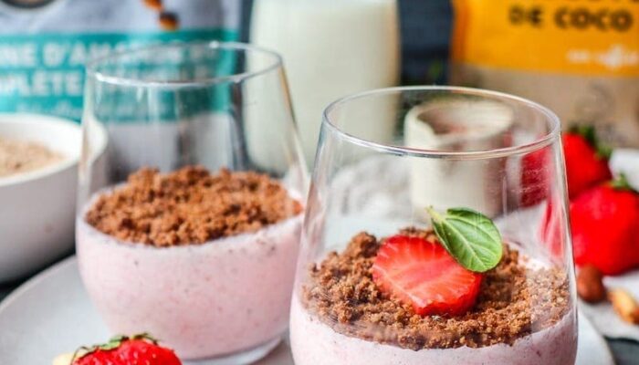 Recette mousse de fraises IG BAS et son crumble