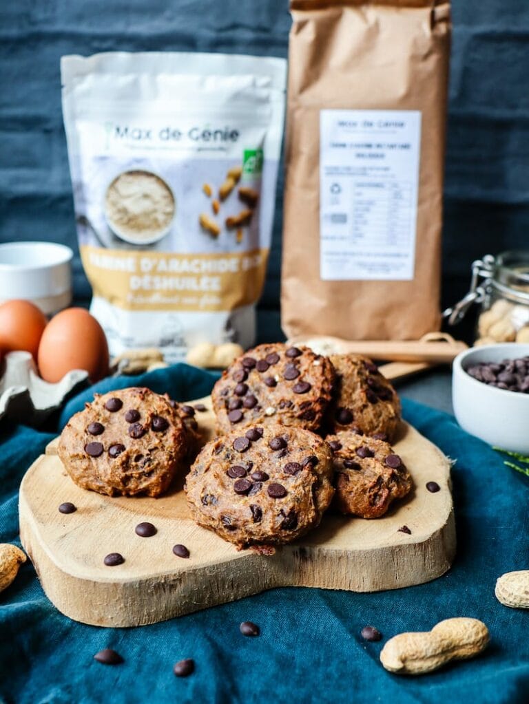 Fit cookie banane farine de cacahuète