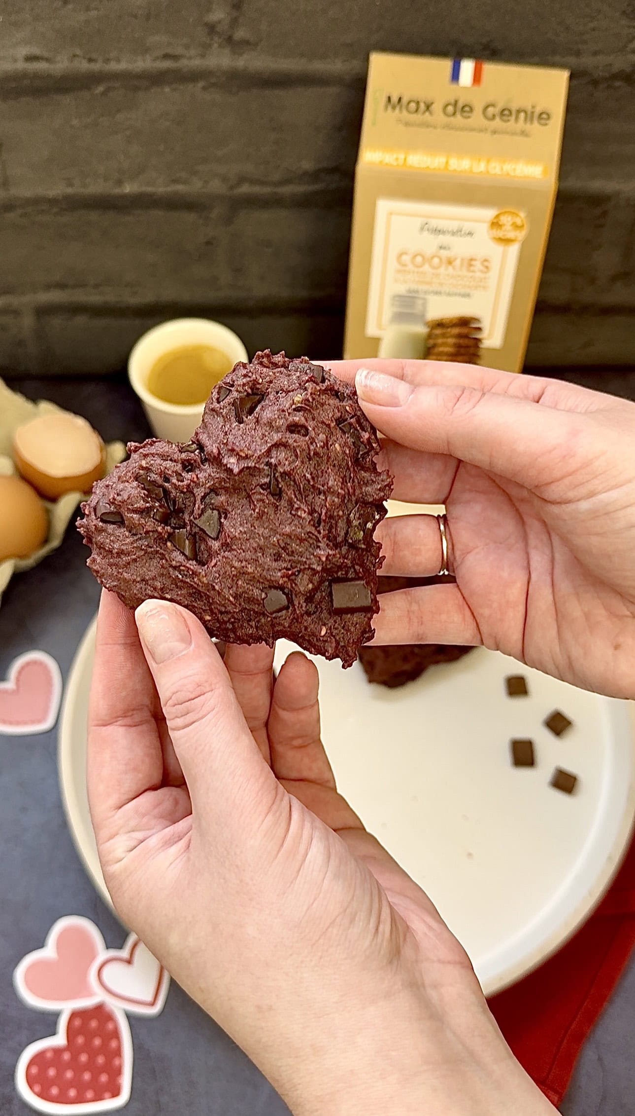 Cookie coeur Saint-Valentin
