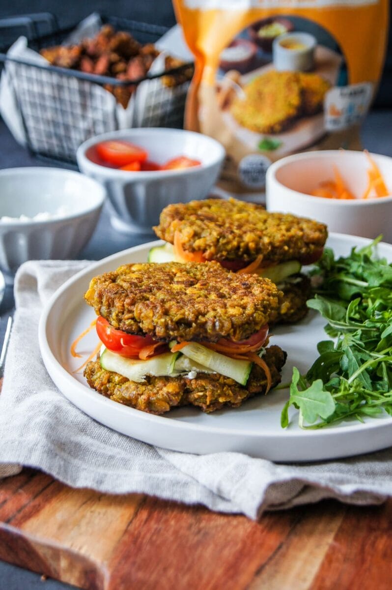 Burger de galettes Veggie aux légumes