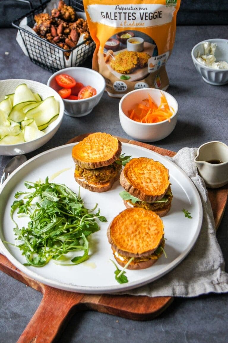 Burger patate douce galettes veggie indienne-2