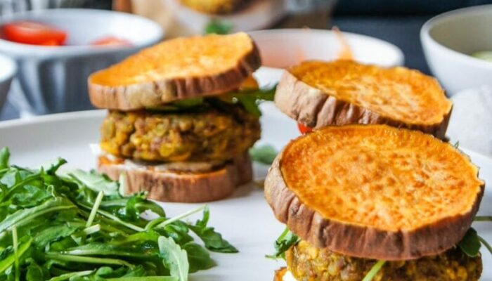 Recette de burger à la patate douce végétarien